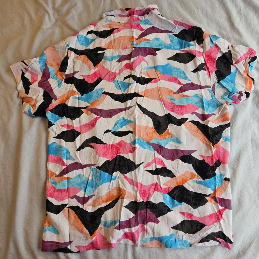 No Boundaries Vintage y2k men's 2xl colorful button down - Picture 5 of 10